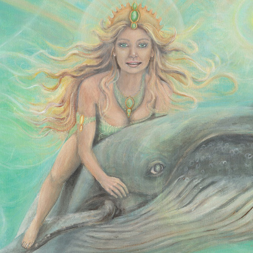 Sea Queen riding whale Ningaloo Reef